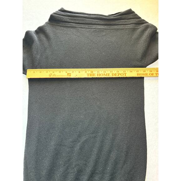 Alice + Olivia Black Wool Cashmere Off Shoulder Asymmetrical Sweater Dress XS - Picture 5 of 8